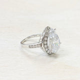 Sterling Silver Estate CZ Teardrop Ring