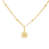 SS/GP Mini Initial Necklace