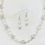 Fashion Pearl and Crystal Necklace and Earring Set