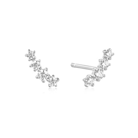 Silver Sparkle Climber Studs