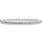 Isla Silver Plain Ball Stretch Bracelet- 6mm