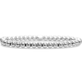 Isla Silver Plain Ball Stretch Bracelet- 6mm