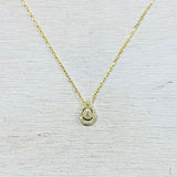 Sterling Silver CZ Teardrop Necklace