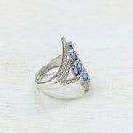 Sterling Silver Estate Purple Stone Ring