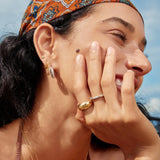 Ania Haie Two Tone Sparkling Hoop Earrings