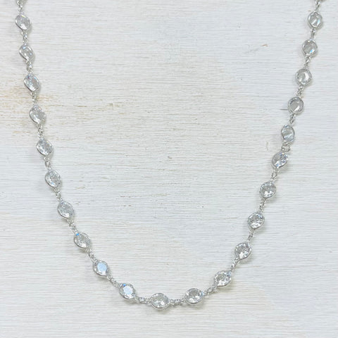 Sterling Silver Station Necklace