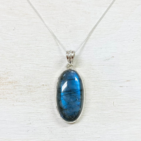 Sterling Silver Labradorite Necklace