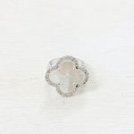 Sterling Silver Mother of Pearl Clover Ring