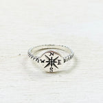 Sterling Silver Compass Ring