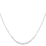 Silver Arc Pavé Necklace