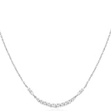 Silver Arc Pavé Necklace