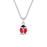 Sterling Silver Child In Season Ladybug Necklace