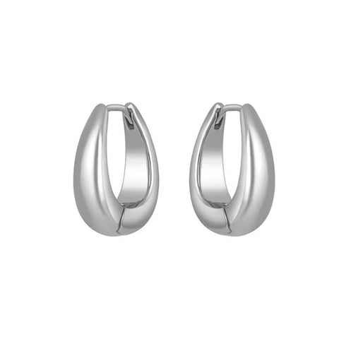 Silver Lana Hoops