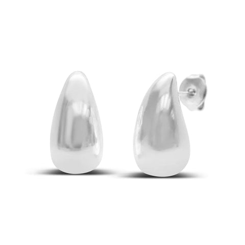 Isla Silver Water Droplet Studs