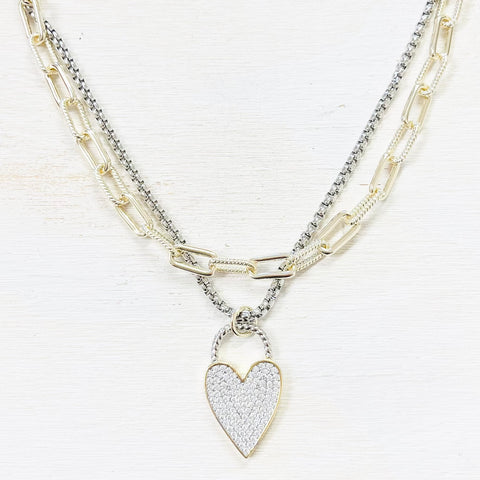 Fashion Layered Heart Necklace