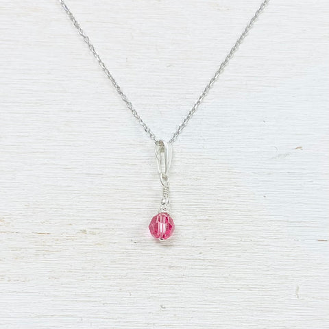 Sterling Silver October Necklace