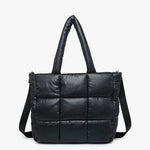 Kiersten Black Puffer Tote