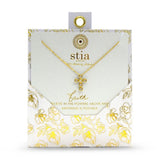 SS/GP Bezel Cross Necklace
