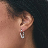 Silver Willow Hoops