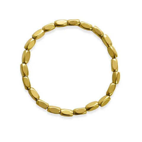 Isla Gold Block Party Stretch Bracelet- 5mm