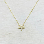 Sterling Silver Gold Plated Starfish Necklace