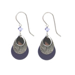 Blue and Silver Triple Teardrop Earrings