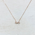 Sterling Silver Rose Gold Infinity Necklace