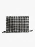 Laeticia Rhinestone Crossbody- Black/Silver
