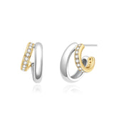 Ania Haie Two Tone Sparkling Hoop Earrings