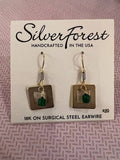 Silver Forest Square Earrings