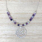 Sterling Silver Fluorite Necklace