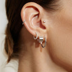 Silver Medium Hoops