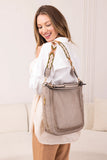 Aris Hobo Satchel Handbag- Chocolate