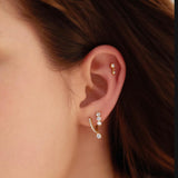 Ania Haie Gold Trio Huggie Earrings