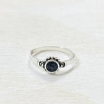 Sterling Silver Blue Stone Ring
