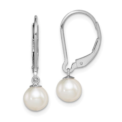 Sterling Silver Freshwater Pearl Dangle Earrings