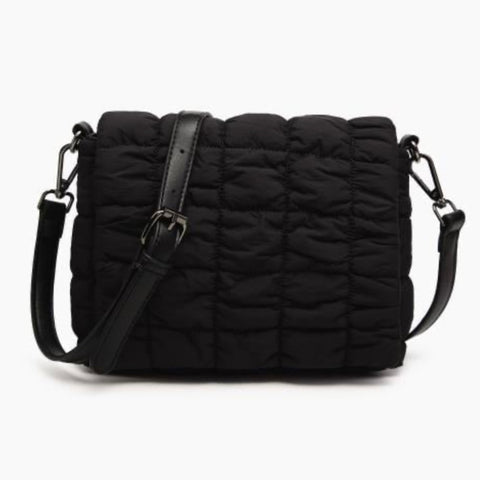 Tegan Black Quilted Crossbody