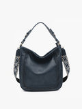 Aris Hobo Satchel Handbag- Navy Blue