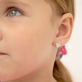 Sterling Silver Child In Season Heart Earrings