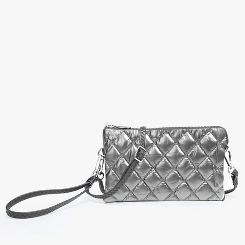 Riley Graphite Puffer Crossbody