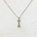 Sterling Silver Dog Bone Charm Necklace