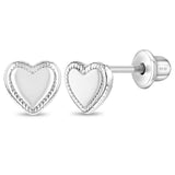 Sterling Silver Child In Season Heart Earrings