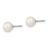 Sterling Silver 6-7mm Freshwater Cultured Pearl Studs