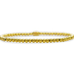 Isla Gold Plain Ball Stretch Bracelet- 4mm