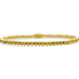 Isla Gold Plain Ball Stretch Bracelet- 4mm