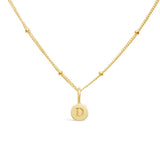 SS/GP Mini Initial Necklace