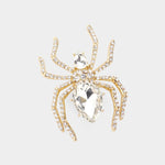 Rhinestone Spider Pin