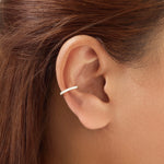 Silver Classic Pavé Huggies