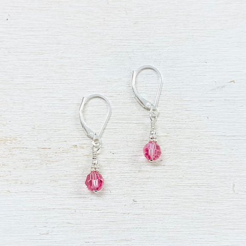 Sterling Silver October Earrings