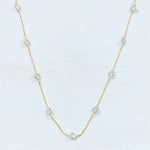 Sterling Silver Station Necklace